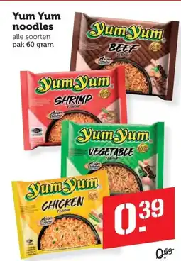 Coop Yum Yum noodles aanbieding