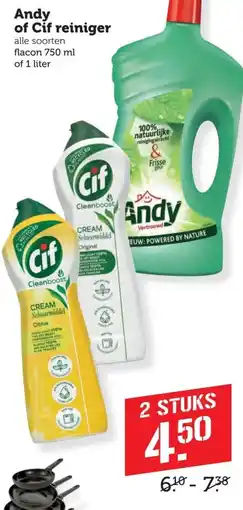 Coop Andy of Cif reiniger aanbieding