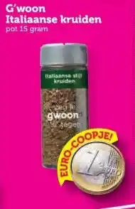 Coop G'woon Italiaanse kruiden aanbieding