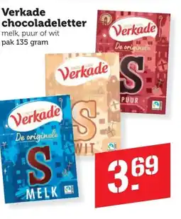 Coop Verkade chocoladeletter aanbieding