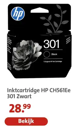 Bruna HP Inktcartridge CH561Ee 301 Zwart aanbieding