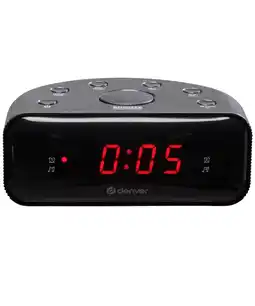 ANWB Denver Wekker FM Klokradio Dual alarm Snooze functie Zwart aanbieding