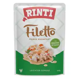 Zooplus Voordeelpakket: 48x100g Rinti Filetto in saus Kip & Groenten nat hondenvoer aanbieding
