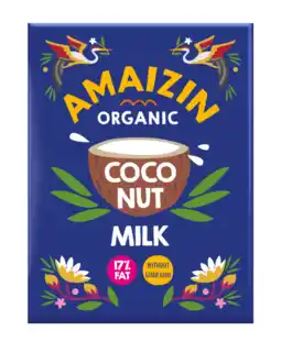 De Online Drogist Amaizin Organic Coconut Milk Without Guar Gum 200ML aanbieding