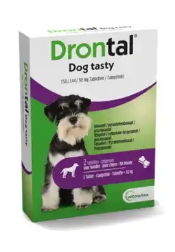 De Online Drogist Drontal Dog Tasty Tabletten 2ST aanbieding
