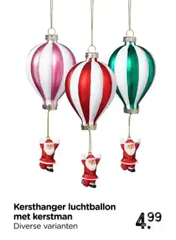 Xenos Kersthanger luchtballon met kerstman aanbieding
