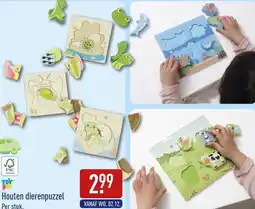 ALDI Houten Dierenpuzzel aanbieding