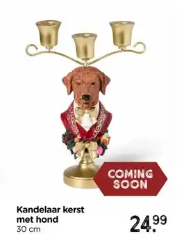 Xenos Kandelaar kerst met hond aanbieding
