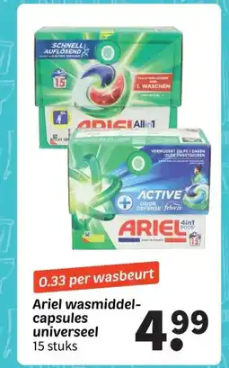 Wibra Ariel wasmiddel- capsules universeel aanbieding