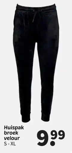 Wibra Huispak broek velour aanbieding