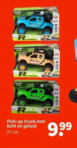 Wibra Pick-up truck met licht en geluid aanbieding