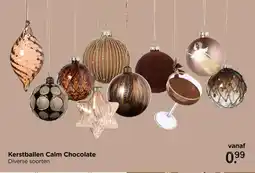 Xenos Kerstballen calm chocolate aanbieding
