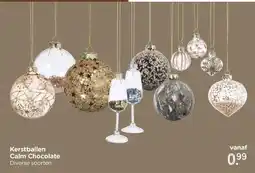 Xenos Kerstballen Calm Chocolate aanbieding