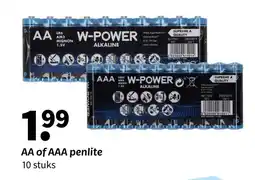 Wibra AA of AAA penlite aanbieding