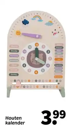 Wibra Houten kalender aanbieding