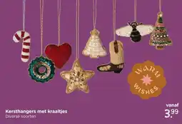 Xenos Kersthangers met kraaltjes aanbieding