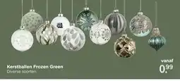 Xenos Kerstballen Frozen Green aanbieding