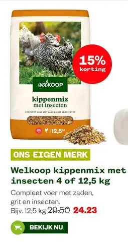 Welkoop Welkoop kippenmix met insecten aanbieding