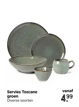 Xenos Servies Toscane groen aanbieding