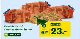Welkoop Haardhout of aanmaakhout in net aanbieding
