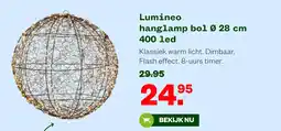 Welkoop Lumineo hanglamp bol Ø 28 cm 400 led aanbieding