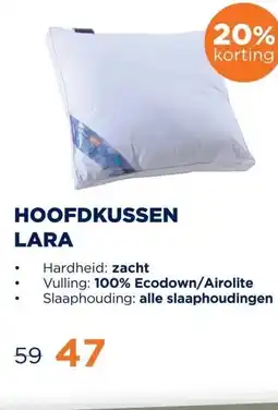 TotaalBED HOOFDKUSSEN LARA aanbieding