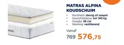 TotaalBED MATRAS ALPINA KOUDSCHUIM aanbieding