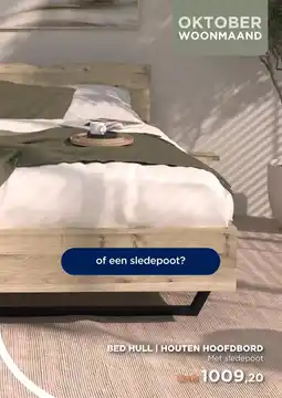 TotaalBED BED HULL | HOUTEN HOOFDBORD aanbieding