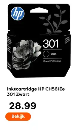 The Read Shop HP Inktcartridge HP CH561Ee 301 Zwart aanbieding