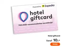 The Read Shop Expedia hotel giftcard aanbieding