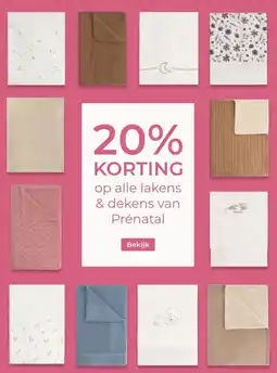 Prenatal op alle lakens & dekens van Prénatal aanbieding