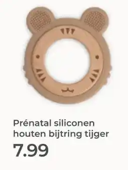 Prenatal Prénatal siliconen houten bijtring tijger aanbieding