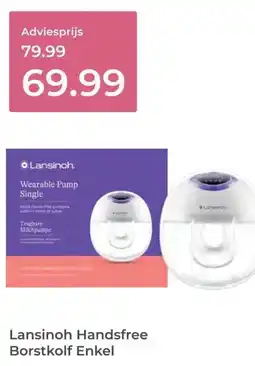 Prenatal Lansinoh Handsfree Borstkolf Enkel aanbieding