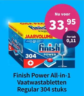 Finish Power All-in-1 Vaatwastabletten Regular 304 stuks