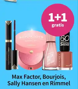 Plein.nl Max Factor, Bourjois, Sally Hansen en Rimmel 1+1 gratis aanbieding