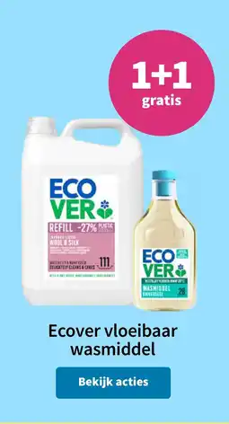 Plein.nl Ecover vloeibaar wasmiddel 1+1 gratis aanbieding