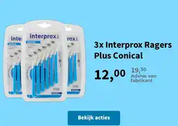Plein.nl 3x Interprox Ragers Plus Conical aanbieding