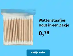 Plein.nl Wattenstaafjes Hout in een Zakje aanbieding