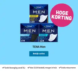 Plein.nl TENA Men Hoge korting aanbieding