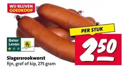 Nettorama Slagersrookworst aanbieding