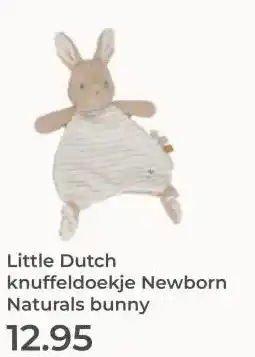 Prenatal Little Dutch knuffeldoekje Newborn Naturals bunny aanbieding