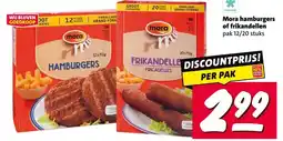 Nettorama Mora hamburgers of frikandellen aanbieding
