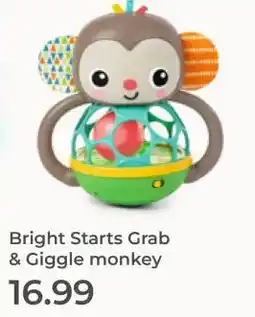 Prenatal Bright Starts Grab & Giggle monkey aanbieding