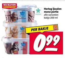 Nettorama Hertog ijssalon mono portie aanbieding