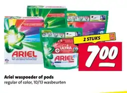 Nettorama Ariel waspoeder of pods regular of color, 10/13 wasbeurten aanbieding