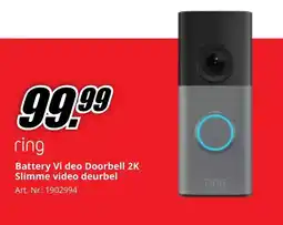 MediaMarkt Ring Battery Vi deo Doorbell 2K Slimme video deurbel aanbieding