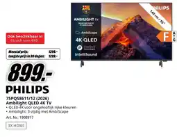 MediaMarkt PHILIPS 75PQS8611/12 (2026) Ambilight QLED 4K TV aanbieding