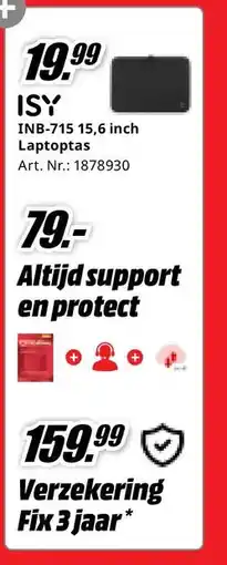 MediaMarkt ISY INB-715 15,6 inch Laptoptas aanbieding