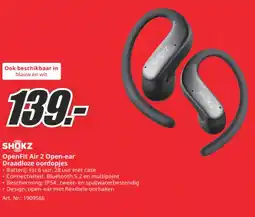 MediaMarkt Shokz OpenFit Air 2 Open-ear Draadloze oordopjes aanbieding
