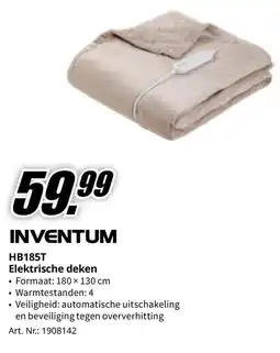 MediaMarkt Inventum HB185T Elektrische deken aanbieding